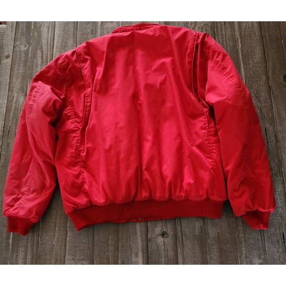 Towncraft Mens Red Bomber Jacket Coat Size XL Hooded - Picture 5 of 8